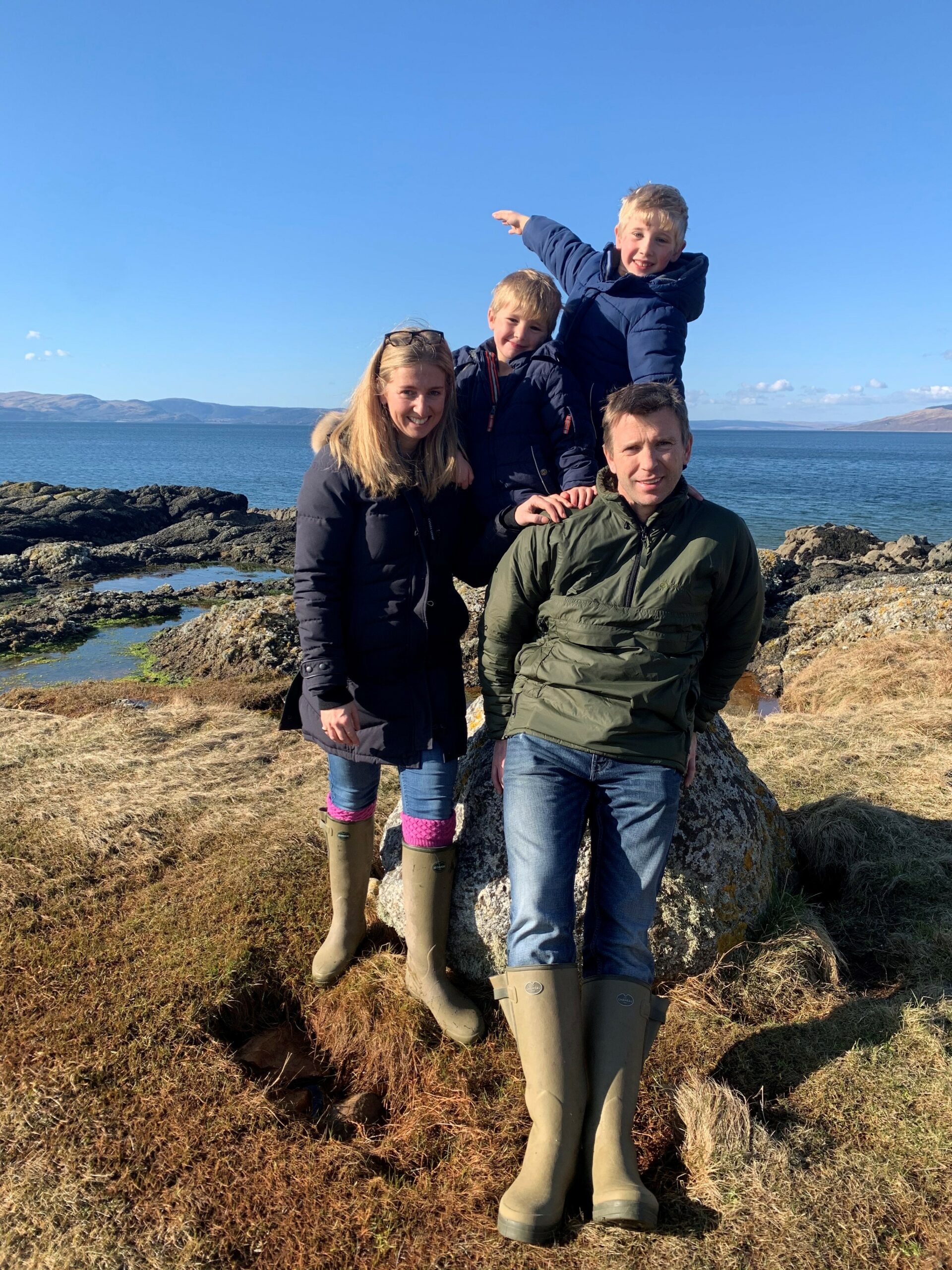 Gibbs family at home on the Isle of Arran